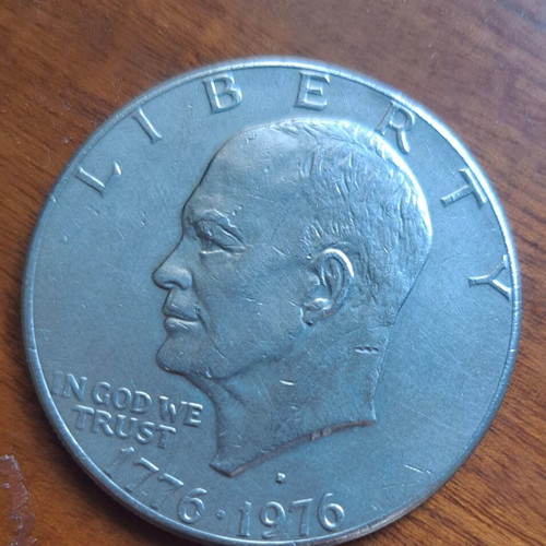 One Dollar 1776-1976 Eisenhower Liberty Bell Moon Coin used