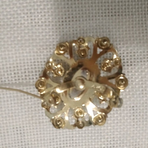 Vintage pins with semi-precious stones like new, set of 3