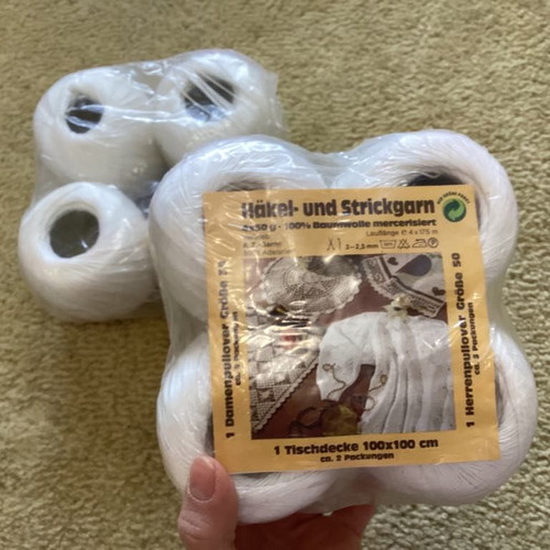 Cotton yarn new, pack of 8 for lace and fringes
