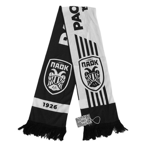 PAOK satin double-sided scarf black and white official product new