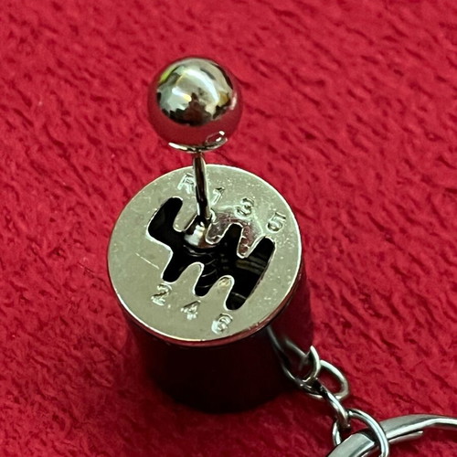 Car shifter keyring 6-speed black, new