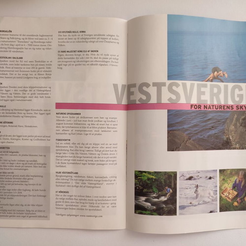 Vintage travel guide to Western Sweden used, Danish language, 2001