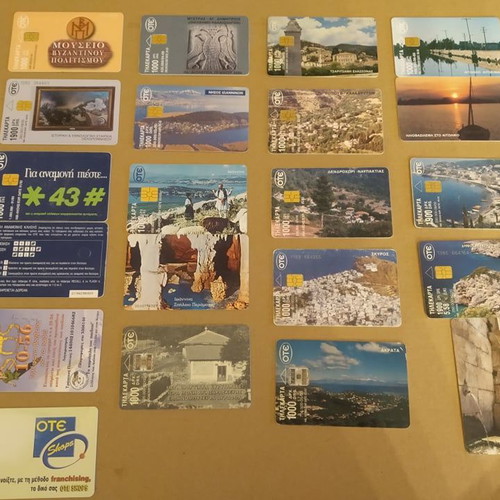 Collection of 220+ single phone cards used, over 10 years