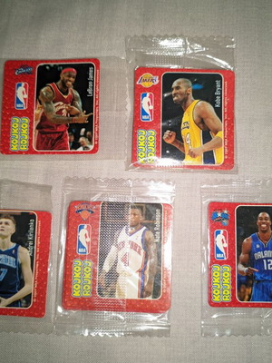 Koukouroukou NBA stickers new, set of 5 with star players