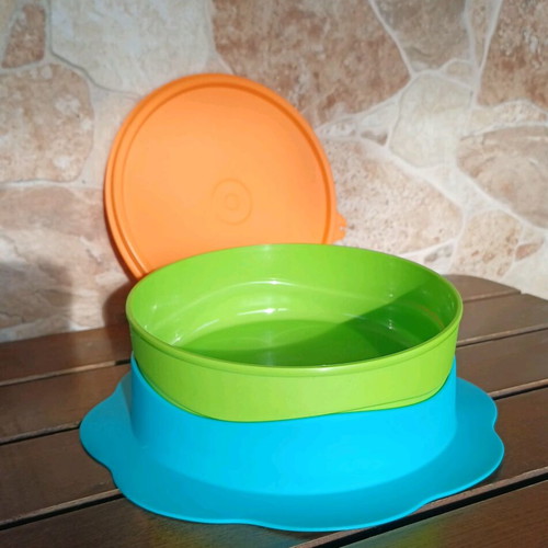 Tupperware kids set new with plate and 2 bowls 200ml