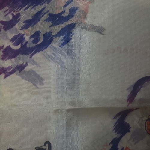 Silk Scarf Parthenon Acropolis like new, large vintage 1960s shawl