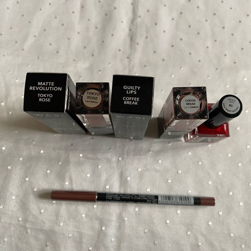 WABI makeup set new with 4 lip products and nail polish