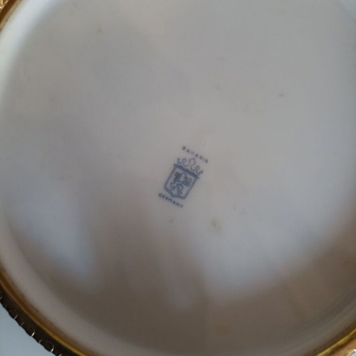Decorative plate "The Horse Fair" 1853 by Rosa Bonheur, Bavaria, used