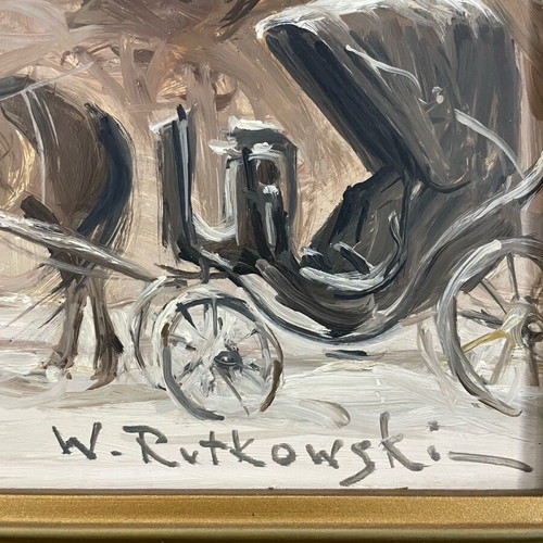 W. Rutkowski artwork used with golden wooden frame
