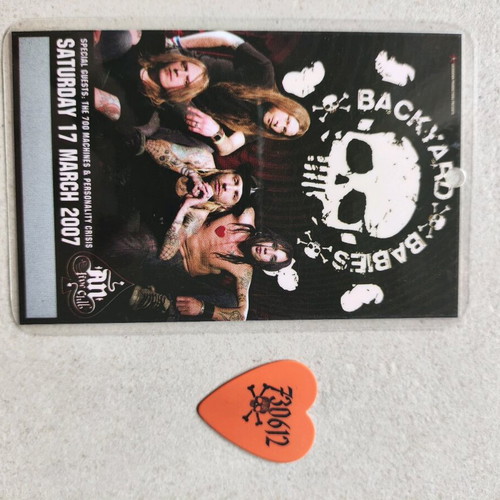 Backyard Babies backstage pick in excellent condition