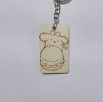 Ξύλινο μπρελόκ με χάραξη Pompompurin Sanrio σαν καινούργιο