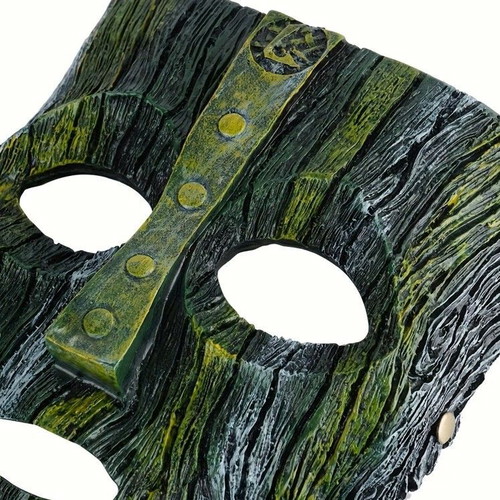 Classic Green Tree Bark Resin Mask New Unique Home Decor Piece