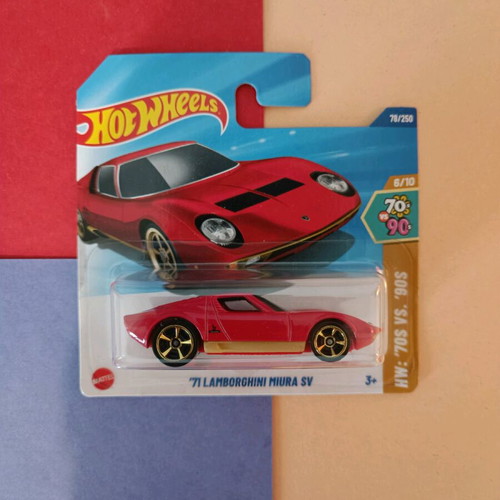 Hotwheels Lamborghini Miura SV 1971 sealed red and gold