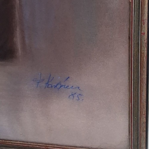Filia Kanaki Ionian Capital Pastel Painting like new 1985