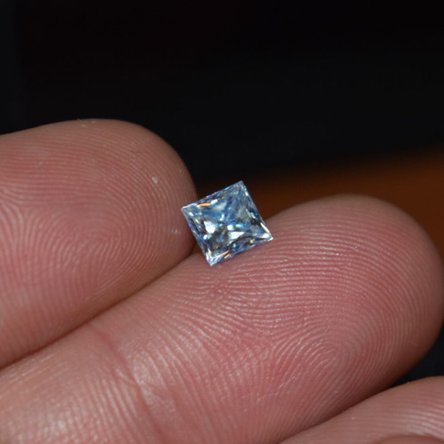 Blue Moissanite 1.00 Carat Lab Created with Certificate New