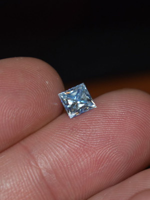 Blue Moissanite 1.00 Carat Lab Created with Certificate New