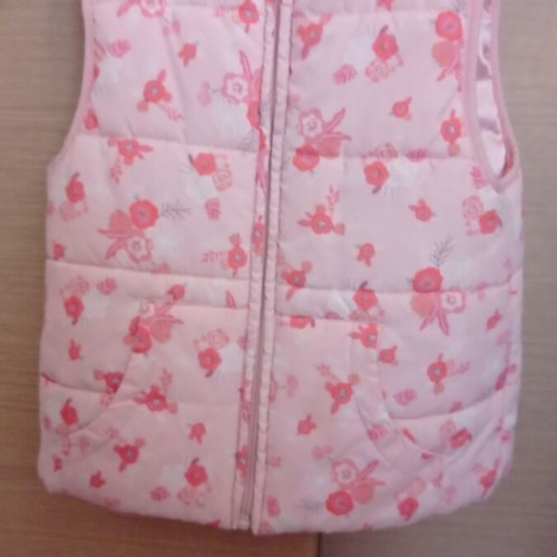 Orchestra sleeveless children's jacket, pink, size 116 cm