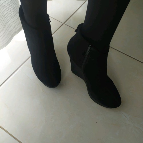 Moods Shoes black suede ankle boots used, size 37