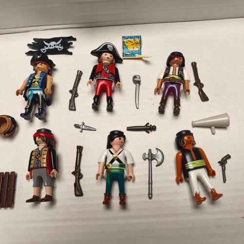 Playmobil Pirates Captains and Crew Figures like new, set of 6