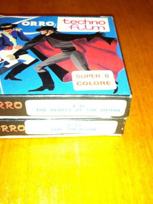 Super 8 silent short films with Zorro, pack of 2