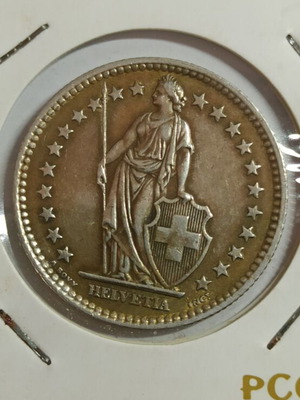 Ελβετία 2 FR 1961 ασημένιο μεταχειρισμένο