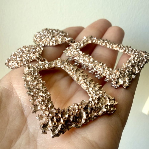 Gold dangle large vintage geometric earrings Zara used