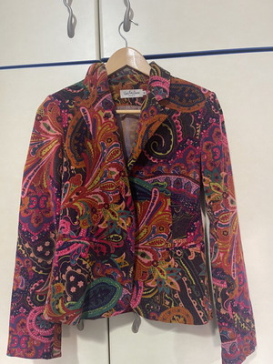 Velvet jacket vintage by UNO Fashion used, multicolor
