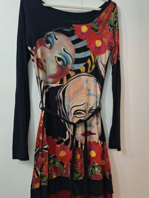 Desigual Cirque du Soleil dress medium like new, long sleeve, black