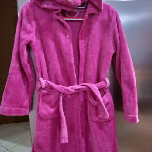 Children's bathrobe size 14 like new, pink