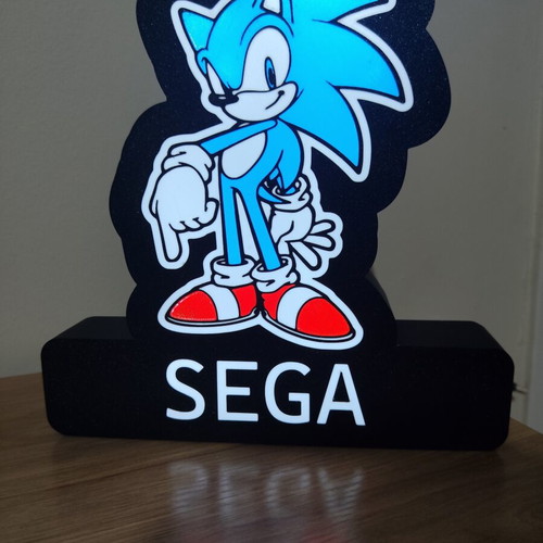 Sonic light box with SEGA logo