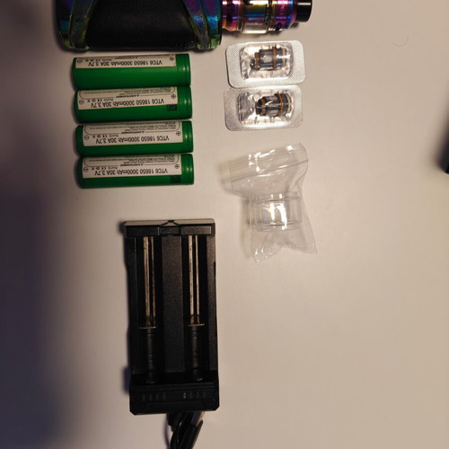 Geekvape used with charger, batteries, and atomizers