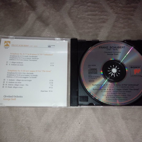 Schubert Symphonies No. 8 and No. 9 CD like new, classical