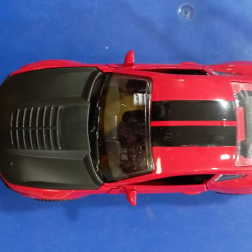 Metallic Mustang toy car red 1/36 scale new pull back