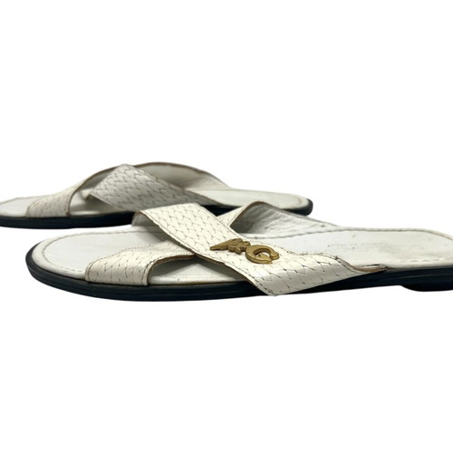 Dolce & Gabbana leather flats used, size 41, white