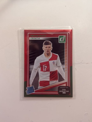 2025-26 Panini Donruss Road to World Cup FIFA Petar Sucic RC Red & Green SP σαν καινούργιο