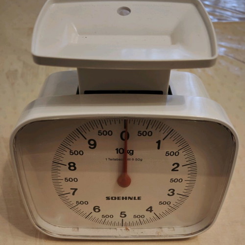 Soehnle scale used, max weight 10 kg