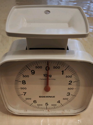 Soehnle scale used, max weight 10 kg
