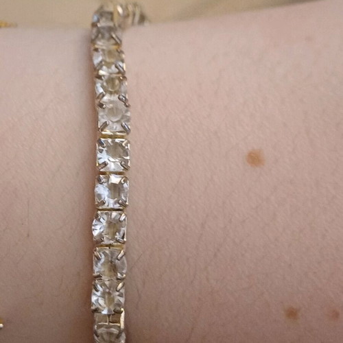Elastic bracelets with stones used, set