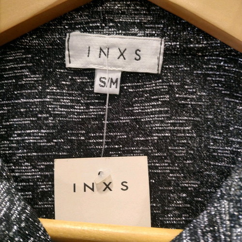 Evening blouse new, size S, black with silver thread