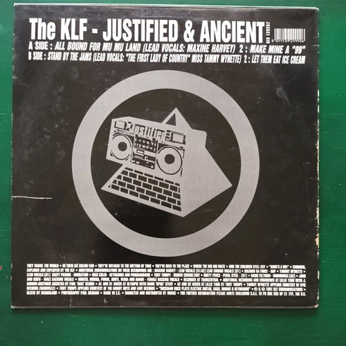 The KLF Justified & Ancient vinyl used, electronic