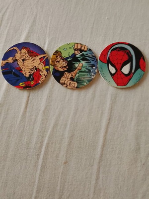 Marvel 1994 Spiderman collectible tags, set of 3
