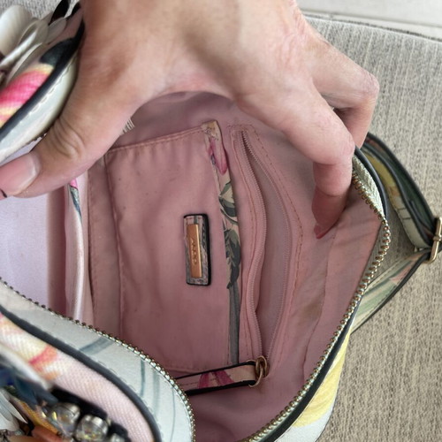 Aldo Floral Crossbody Bag Like New, Colorful 3D Embellished Flowers