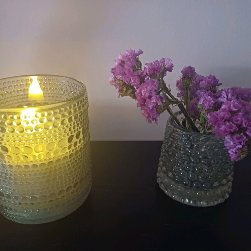 Glass decorative candle holders