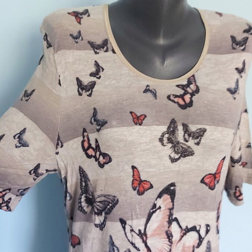 Gerry Weber women's tunic blouse with butterfly print, plus size