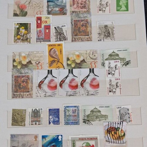 Stamp album used with vintage and thematic world collection