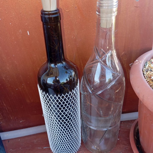 Decorative LED Bottle Lights set of two, used