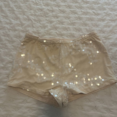 Shorts with sequins new, beige, size M 38 10