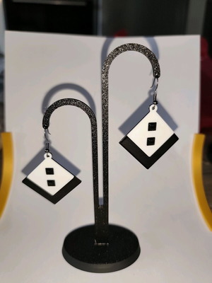 Modern 3d printed earrings geometric design new
