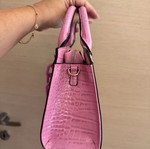 Aldo bag pink-purple embossed leatherette with shoulder strap, new