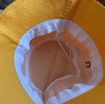 Hat new, orange with adjustable cords